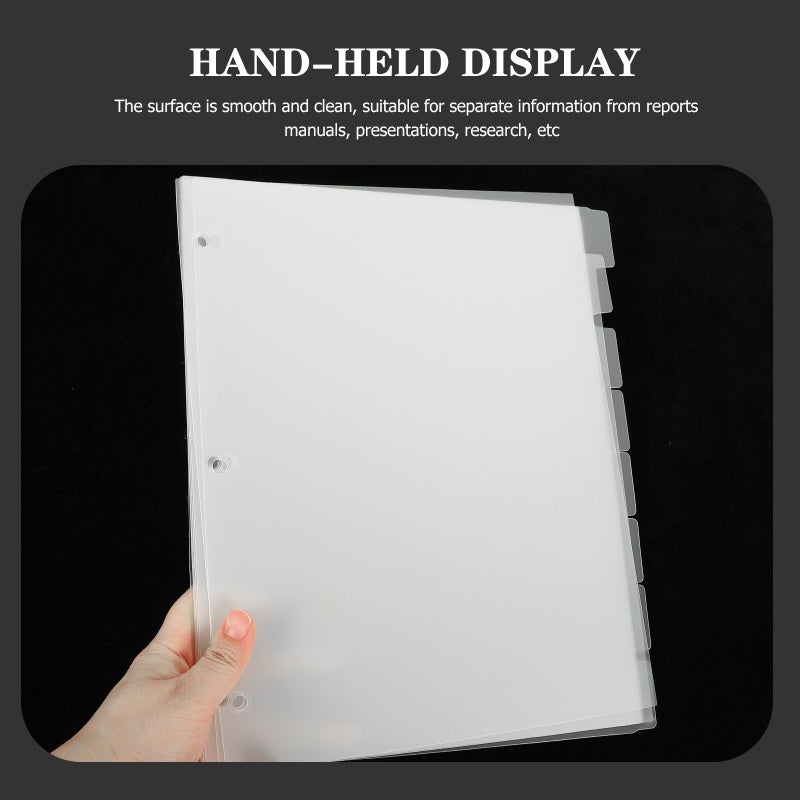 3 Hole Binder Dividers with Frosted Tabs Refill Paper for Office School Home Organization - Image 5
