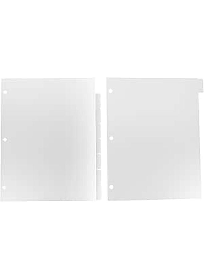 3 Hole Binder Dividers with Frosted Tabs Refill Paper for Office School Home Organization - Image 1