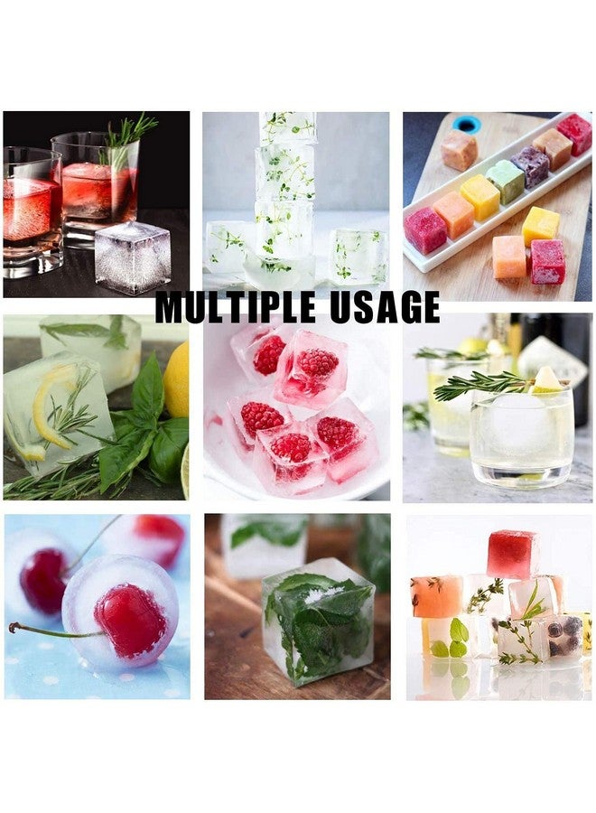 AmigozZ Silicon Ice Cube Ball Maker, Silicone 6 Giant Ice Ball Cube Tray Silicon Sphere Mold Bar Whiskey Cocktails(Black) (Round + Square 6 Grid Ice Cube Tray) - Image 4