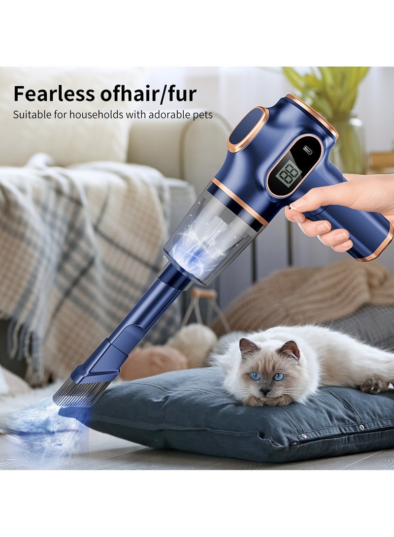 Cordless Handheld Vacuum Cleaner High Power USB Rechargeable Multi-Function Dust Buster for Home and Car Ideal for Pet Hair Dust and Debris Cleaning Includes Accessory Kit  - Image 3