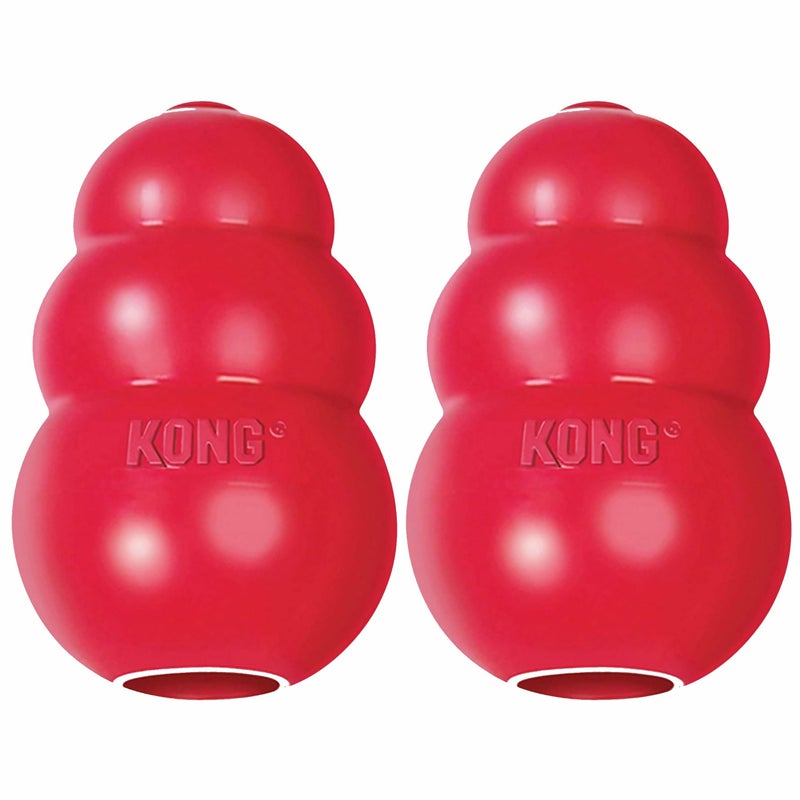 KONG Classic Stuffable Dog Toy - Fetch & Chew Toy for Dogs - Treat-Filling Capabilities & Erratic Bounce for Extended Play Time - Durable Natural Rubber Material - for Extra Large Dogs (Pack of 2) - Image 1