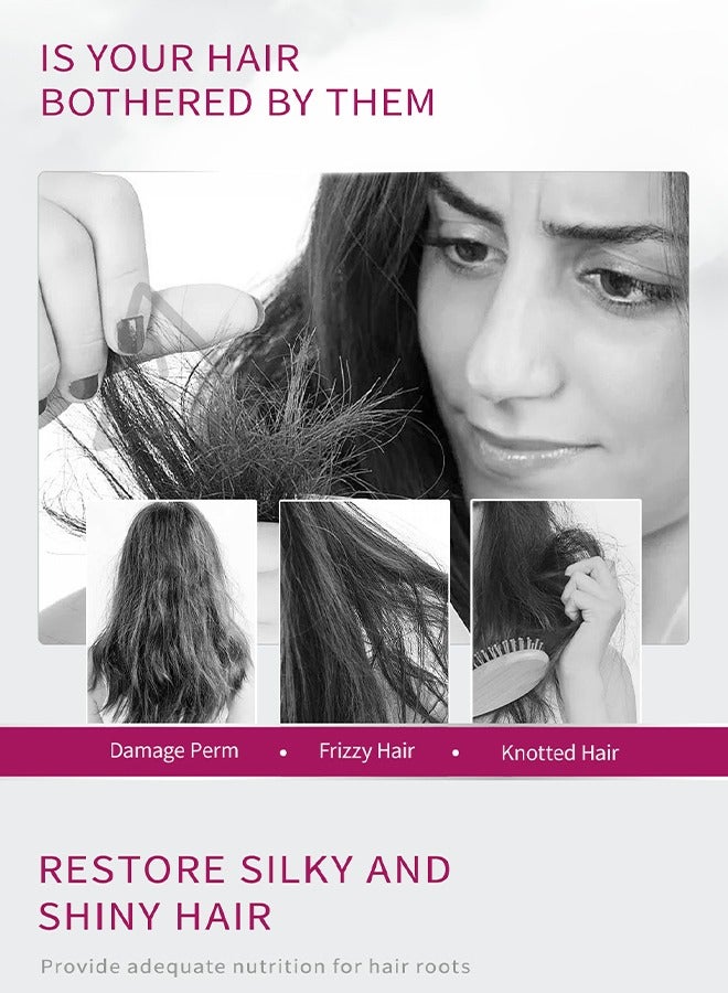 RtopR Moroccan Hair Essential Oil, Repair and Strengthen Damaged Hair Roots, No Shampoo Hair Mask, Moisturize Hair Care Essence - 35ML - Image 3