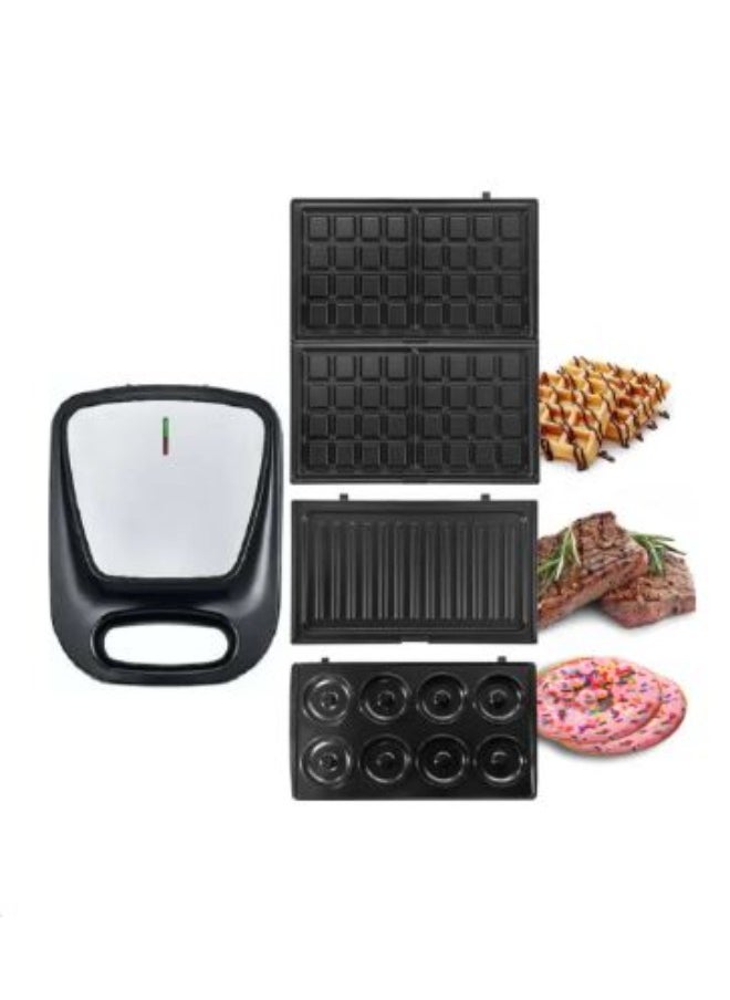 RAF - Sandwich and Waffle Maker, 3 slices, 1400 Watt R.2221 - Black - Image 1