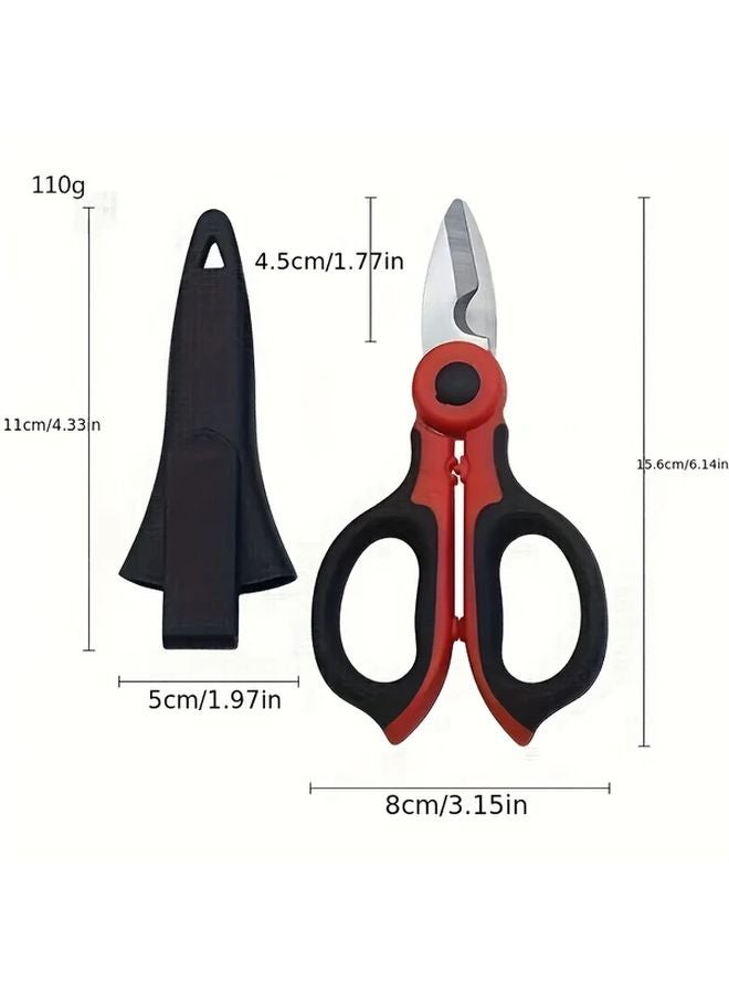 Electrician Scissors And Knife Set Dual Purpose Wire Stripper Cutter Random Color - Image 4