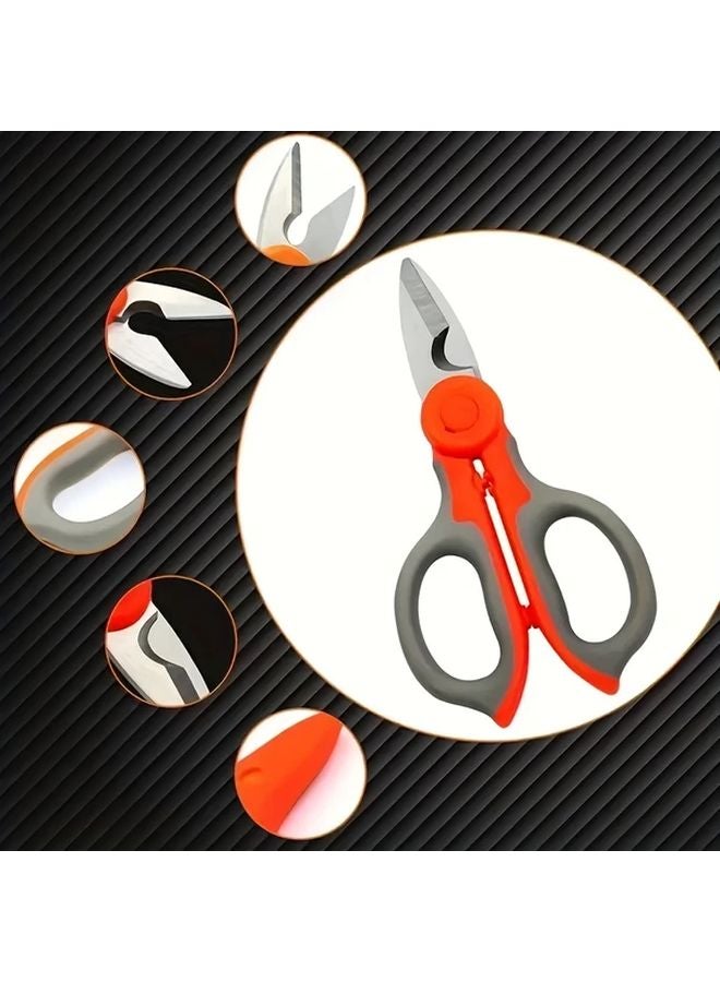 Electrician Scissors And Knife Set Dual Purpose Wire Stripper Cutter Random Color - Image 3