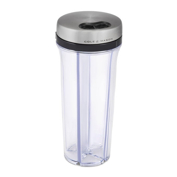 COLE MASON SAUNDERTON SPICE STORAGE SHAKER HERB KEEPER FOR REFRIGERATOR COUNTERTOP OR CABINET DIVIDED FOOD STORAGE CONTAINER SPICE SHAKER WITH LID CLEARSILVER