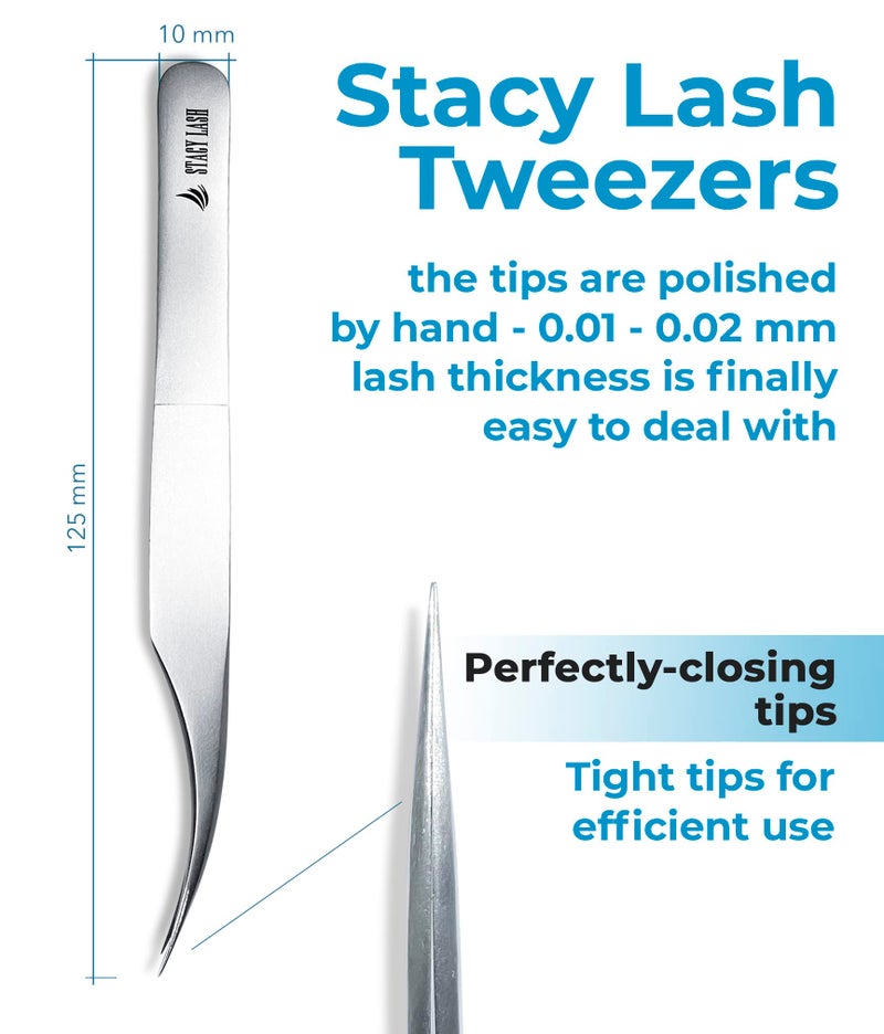 Stacy Lash STL-1 Isolation Eyelash Extension Tweezers/Supplies for Classic Extensions & Individual False Lashes/Eyelashes Separator Tool/Precision Tools/Beauty Accessories/Sharp Tweezer Tip - Image 2