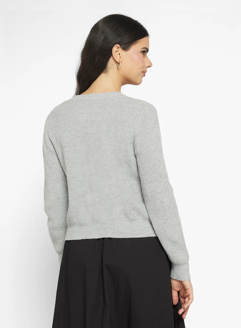 جينجر Knitted Bow Tie Detail Cardigan