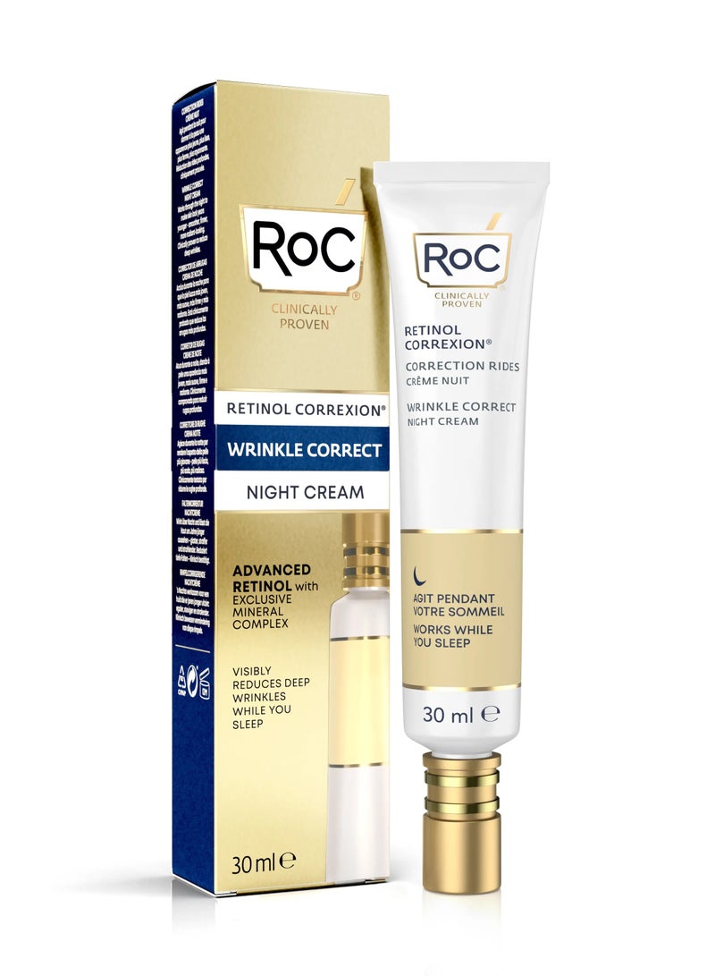 روك كريم الليل ريتينول كوريكسيون لتصحيح التجاعيد من روك، 30 مل