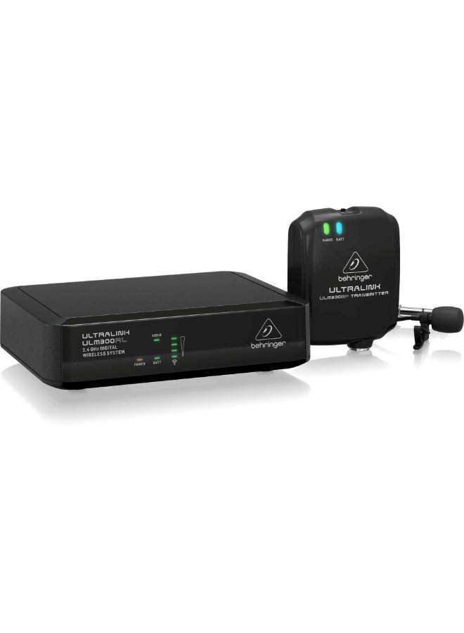 behringer ULM300LAV High Performance 2.4 GHz Digital Wireless System with Lavalier Microphone, Belt-Pack Transmitter and Receiver  - Image 4