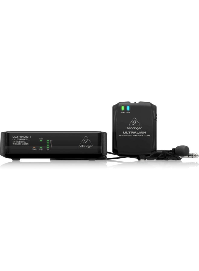 behringer ULM300LAV High Performance 2.4 GHz Digital Wireless System with Lavalier Microphone, Belt-Pack Transmitter and Receiver  - Image 1