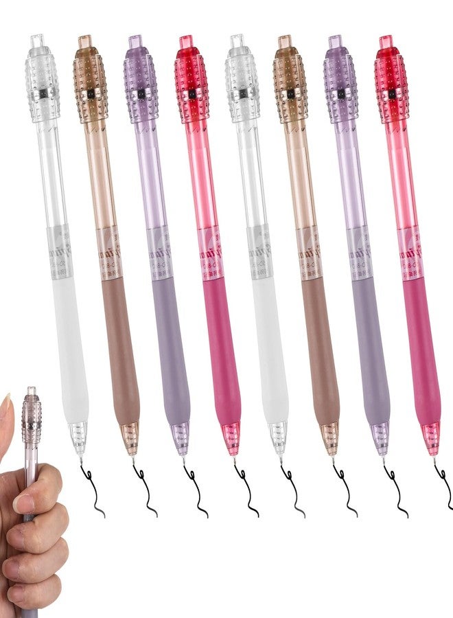 MBAIYO 8 Pcs Fidget Pens for Adults Anxiety Relief, 0.5mm Fine Point Gel Pens with Fidget Rotating Top, Quick Dry Black Ink No Smudge Pen for Office Supplies & Journaling - Image 1