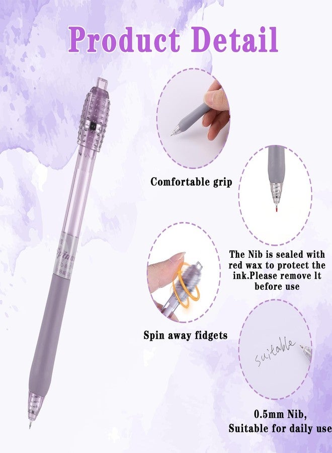 MBAIYO 8 Pcs Fidget Pens for Adults Anxiety Relief, 0.5mm Fine Point Gel Pens with Fidget Rotating Top, Quick Dry Black Ink No Smudge Pen for Office Supplies & Journaling - Image 4