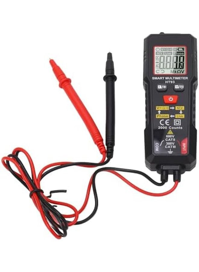 HT93 Digital Multimeter 4000 Counts Voltage Tester Automatic Live Wire Recognition - Image 1