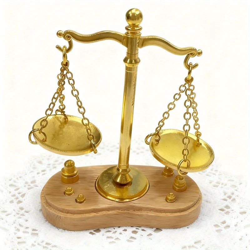Vintage Miniature Balance Scale Model BJD Dollhouse Prop Collectible Gift - Image 4