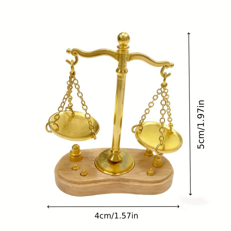 Vintage Miniature Balance Scale Model BJD Dollhouse Prop Collectible Gift - Image 2