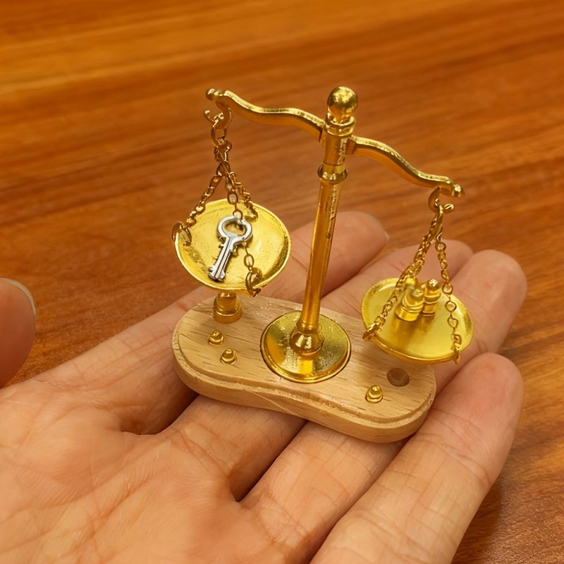 Vintage Miniature Balance Scale Model BJD Dollhouse Prop Collectible Gift - Image 3