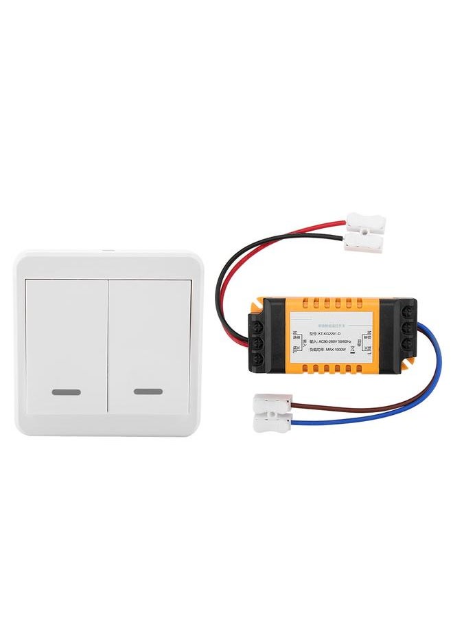 Thoraya - Dual channel Single Control 433Mhz WiFi Receiver Transmitter Smart Remote Control Switch Set - Image 1