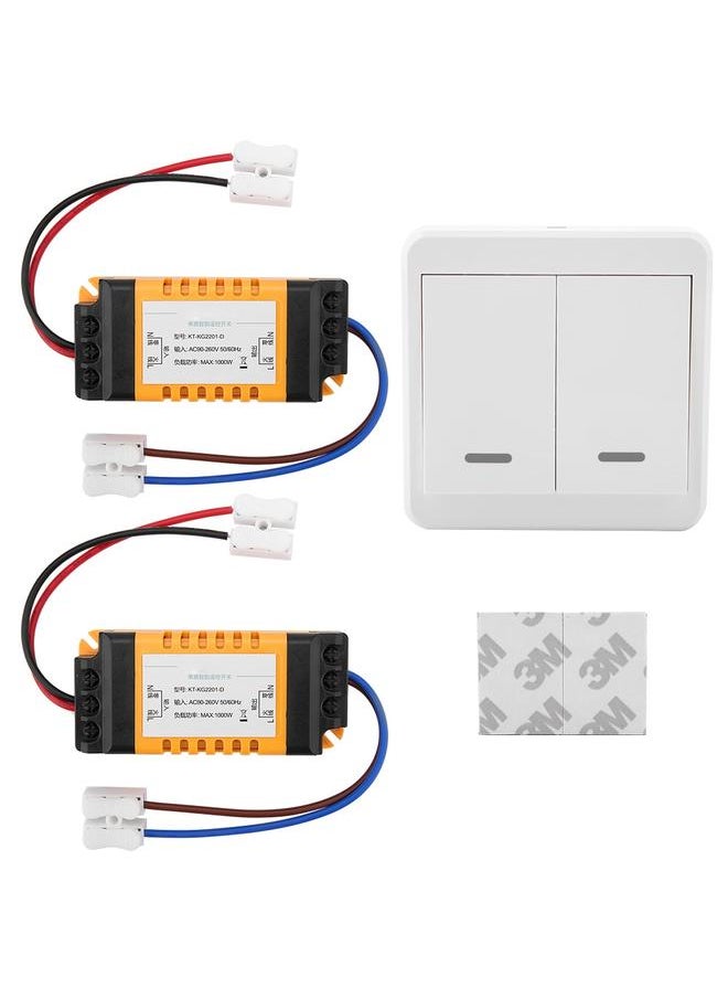 Thoraya - Dual channel Single Control 433Mhz WiFi Receiver Transmitter Smart Remote Control Switch Set - Image 1