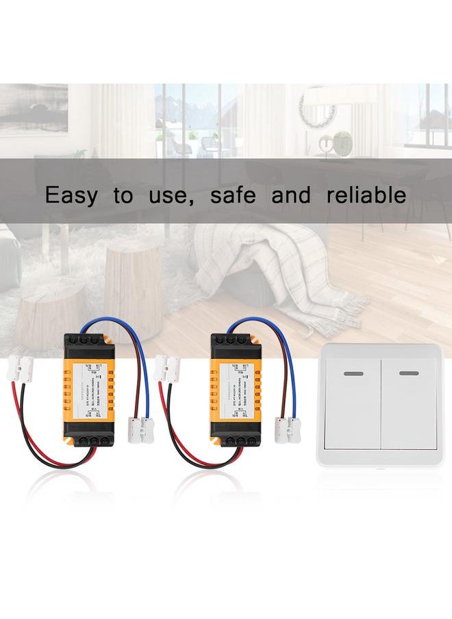 Thoraya - Dual channel Single Control 433Mhz WiFi Receiver Transmitter Smart Remote Control Switch Set - Image 1