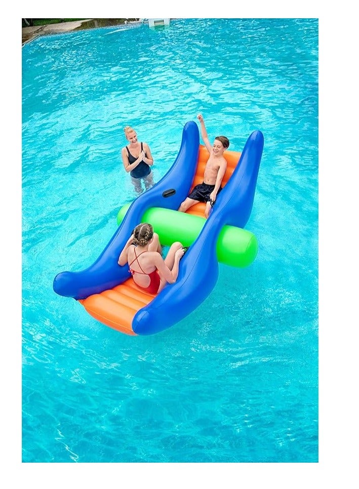 Bestway Water-Totter Rocker – Inflatable Pool Rocker for Kids, Fun Seesaw Ride-On Water Toy for Pools, Lakes, and Beaches - Image 2
