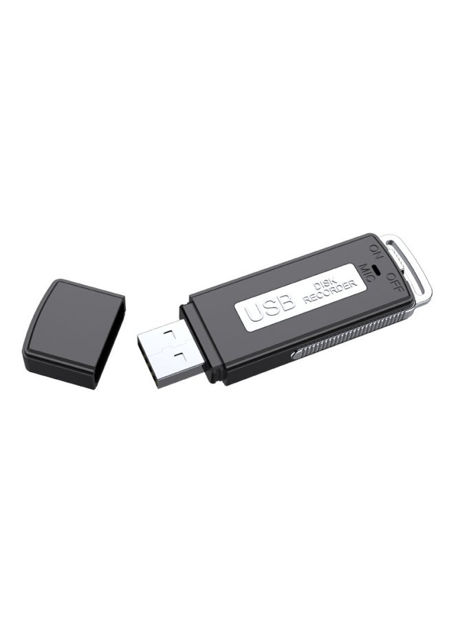 Generic Running Volume Usb Recording Pen Usb Recording Pen One-key Recording Power-off Save In-line Usb Recording Pen-Color:Black Single Port-Capacity:8GB  - Image 1