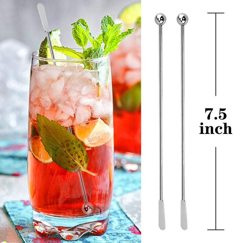 Csdtylh 15Pcs Metal Stir Sticks, Stainless Coffee Stirrers Reusable, Swizzle Sticks for Cocktails, Multifunctional Stir Sticks for Epoxy, Resin, Coffee, Wine, Drinks, Tea, Paint, Crafts, Ink,Oil,etc. - Image 2