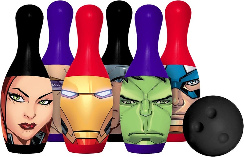 Hedstrom Plastic Bowling Set, Marvel Avengers,Multi-Colored,52-40041BX - Image 1