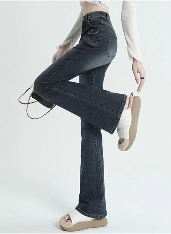 YUNIQEE Black Cotton Slim Fit High-Rise Jeans