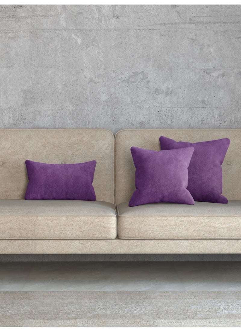 Favolli - Velvet Textured Plum Purple Cushion Cover Suitable for Dream Series Punch Hidden ZIPPER 40 x 40 cm - Image 1