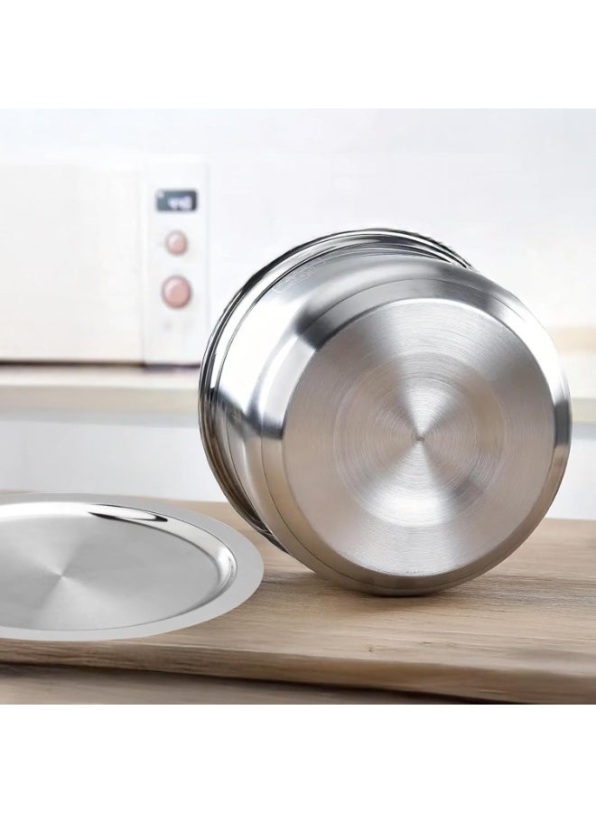 Timmy Stainless Steel 5-Piece Cooking Pot Set | Durable Cookware with Lids | Gas & Induction Compatible | Easy-to-Clean Pots for Everyday Cooking & Family Meals - Image 4