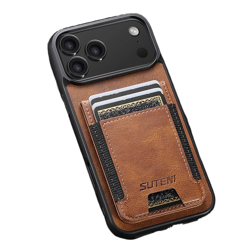 غطاء واقي | حامل بطاقات | مقاومة بصمات الأصابع | لـ Samsung Galaxy Note20 Ultra | Waxed Brown TPU - Image 1