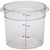 حاويات تخزين الطعام الدائرية من كاموير مصنوعة من بولي كربونات شفافة 6 12 لتر مع أغطية مجموعة