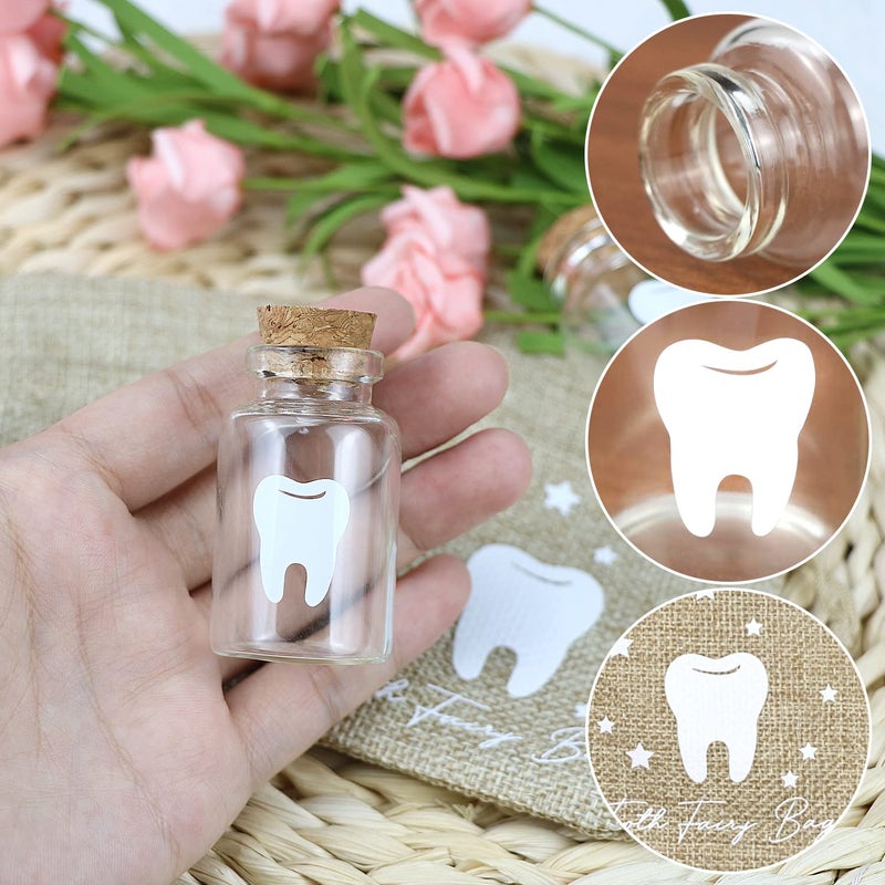 Free-Space Tooth Fairy Bag Set With 2 Small Glass Bottles - Kids Keepsake - Image 4