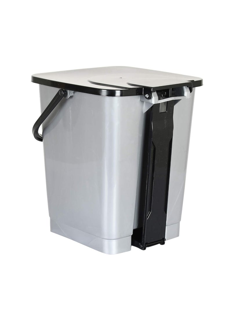 Kuber Industries Kuber Industries Premium Plastic Pedal Dustbin 10 Ltr GreyPack of 2KUBMART16405  - Image 4