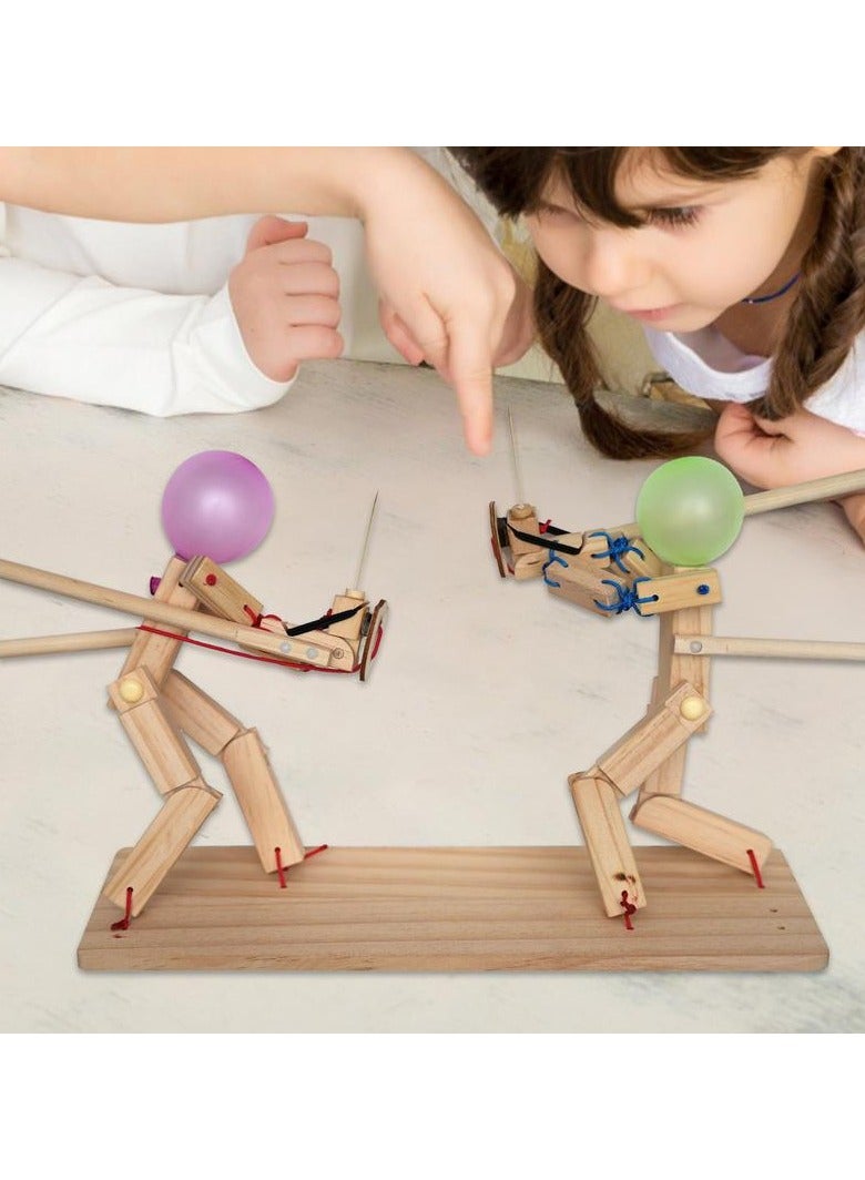 Two-player battle balloon toy, wooden balloon duel game, puppets that fight! (50 balloons for free) - Image 5