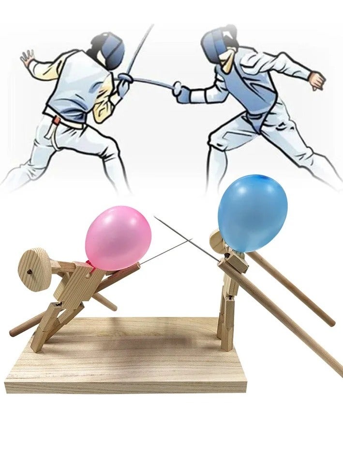 Two-player battle balloon toy, wooden balloon duel game, puppets that fight! (50 balloons for free) - Image 4