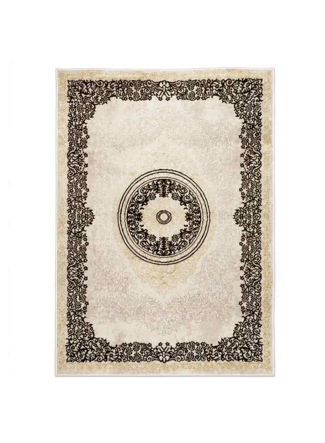 Persian Ornamental Area Rug 120 x 170 cm - Cream / Yellow