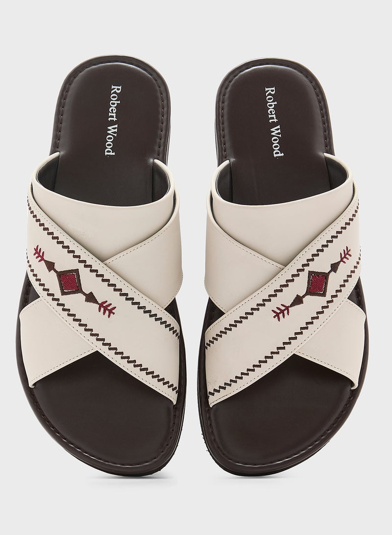 Robert Wood Embroidered Traditional Arabic Sandals - Image 4