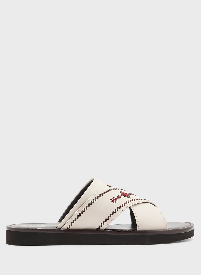 Robert Wood Embroidered Traditional Arabic Sandals - Image 2