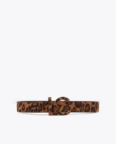 Lola Casademunt Reversible animal print belt