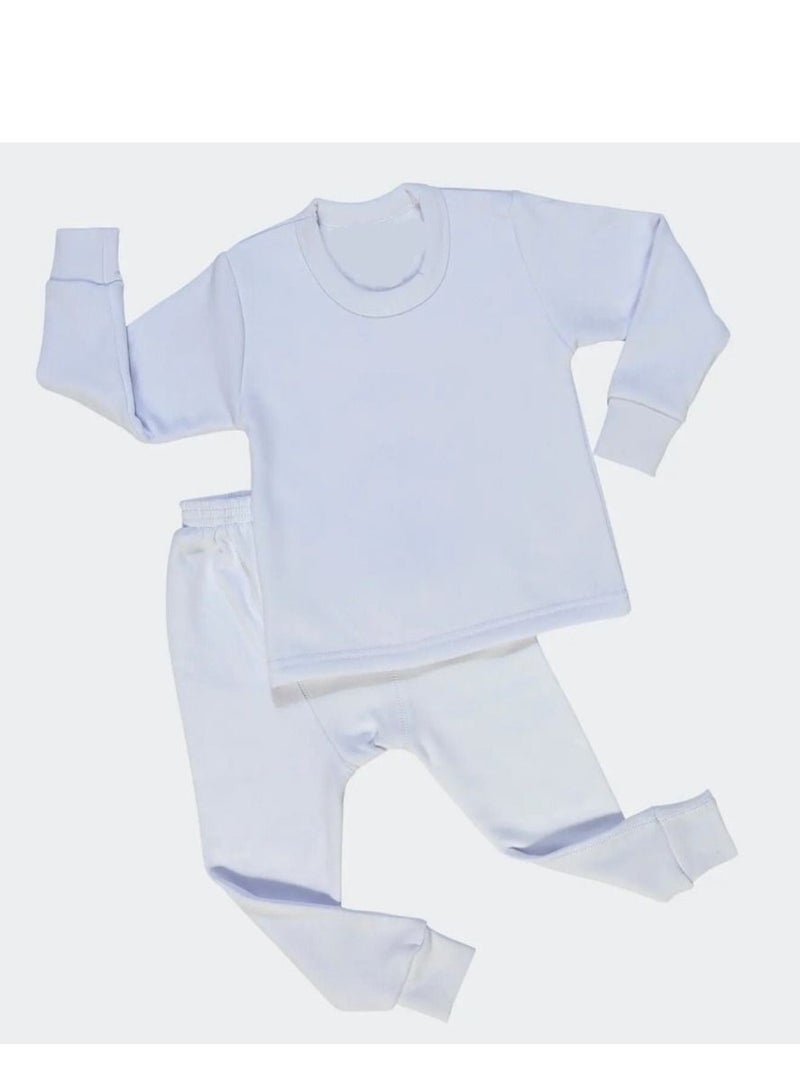 Drosh Pajamas for boys, children and youth, white, long sleeve - Image 3