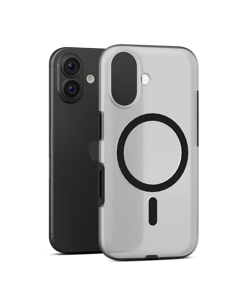 Daily Objects غطاء ماغسيف أسود من البولي كربونات لهاتف آيفون 16 متوافق مع الشحن اللاسلكي ماغسيف | غطاء خلفي مغناطيسي هجين أسود - Image 3