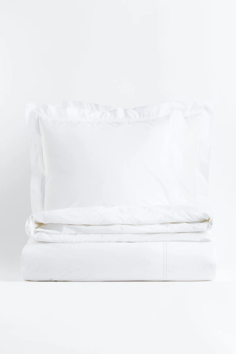 H&M Cotton percale duvet cover set