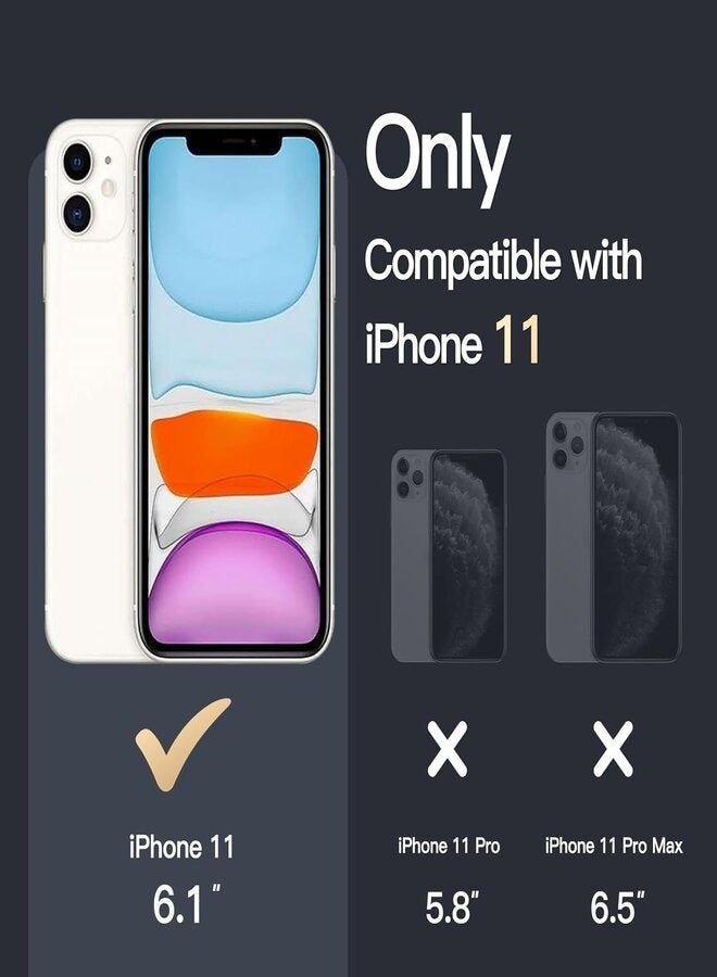Magnetic Case for (iPhone 11) 6.1 Inch, Compatible with MagSafe Wireless Charging, Anti-Scratch Bumper Cover (Clear), TPU - PC - Image 2