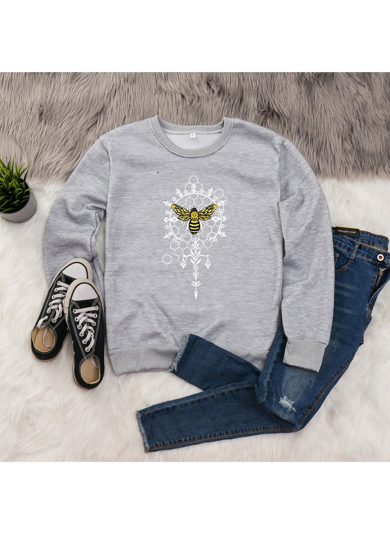Generic - 2024 eBay Independent Station Animal Letter Print round Neck Long Sleeve Sweatshirt for Men And Women Street Style Polyester Fiber Black - Image 1