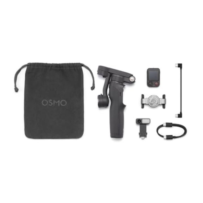 مثبت Osmo Mobile 8P Gimbal لأجهزة iPhone وAndroid، وحدة التتبع، وحدة التحكم عن بعد، التتبع الأصلي، قضيب تمديد مدمج وحامل ثلاثي القوائم، بطارية 10 ساعات، تثبيت ثلاثي المحاور، حامل ثلاثي المحاور للهاتف - Image 1