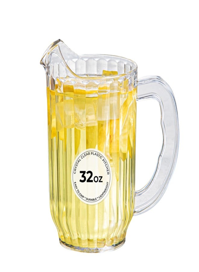 Restaurantware-RW Base 32 Ounce Mini Beer Pitcher, 1 Durable Restaurant Pitcher - Hard Plastic, Serve Soda, Lemonade, Juice, Or Sangria, Clear Plastic Water Glass, For Bars, Parties, Or Homes, - Image 1
