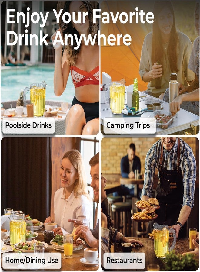 Restaurantware-RW Base 32 Ounce Mini Beer Pitcher, 1 Durable Restaurant Pitcher - Hard Plastic, Serve Soda, Lemonade, Juice, Or Sangria, Clear Plastic Water Glass, For Bars, Parties, Or Homes, - Image 5