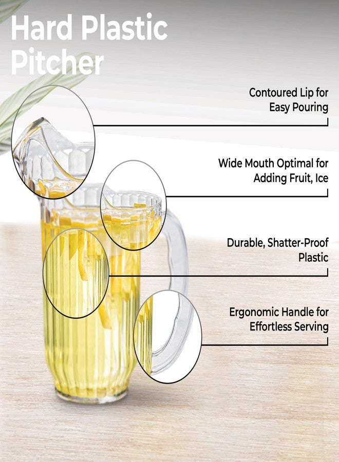 Restaurantware-RW Base 32 Ounce Mini Beer Pitcher, 1 Durable Restaurant Pitcher - Hard Plastic, Serve Soda, Lemonade, Juice, Or Sangria, Clear Plastic Water Glass, For Bars, Parties, Or Homes, - Image 3